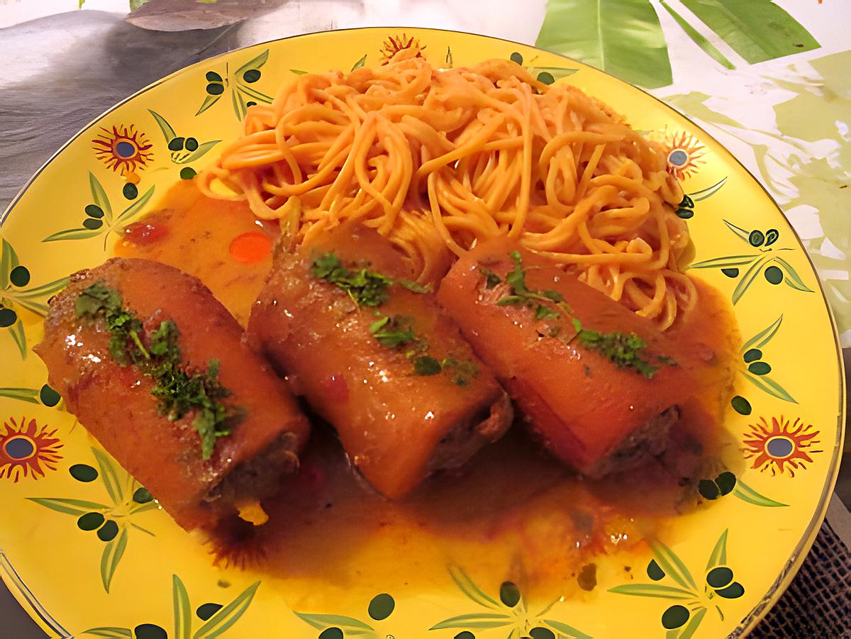 recette Carottes farcies à la viande-Défi tout orange N°2