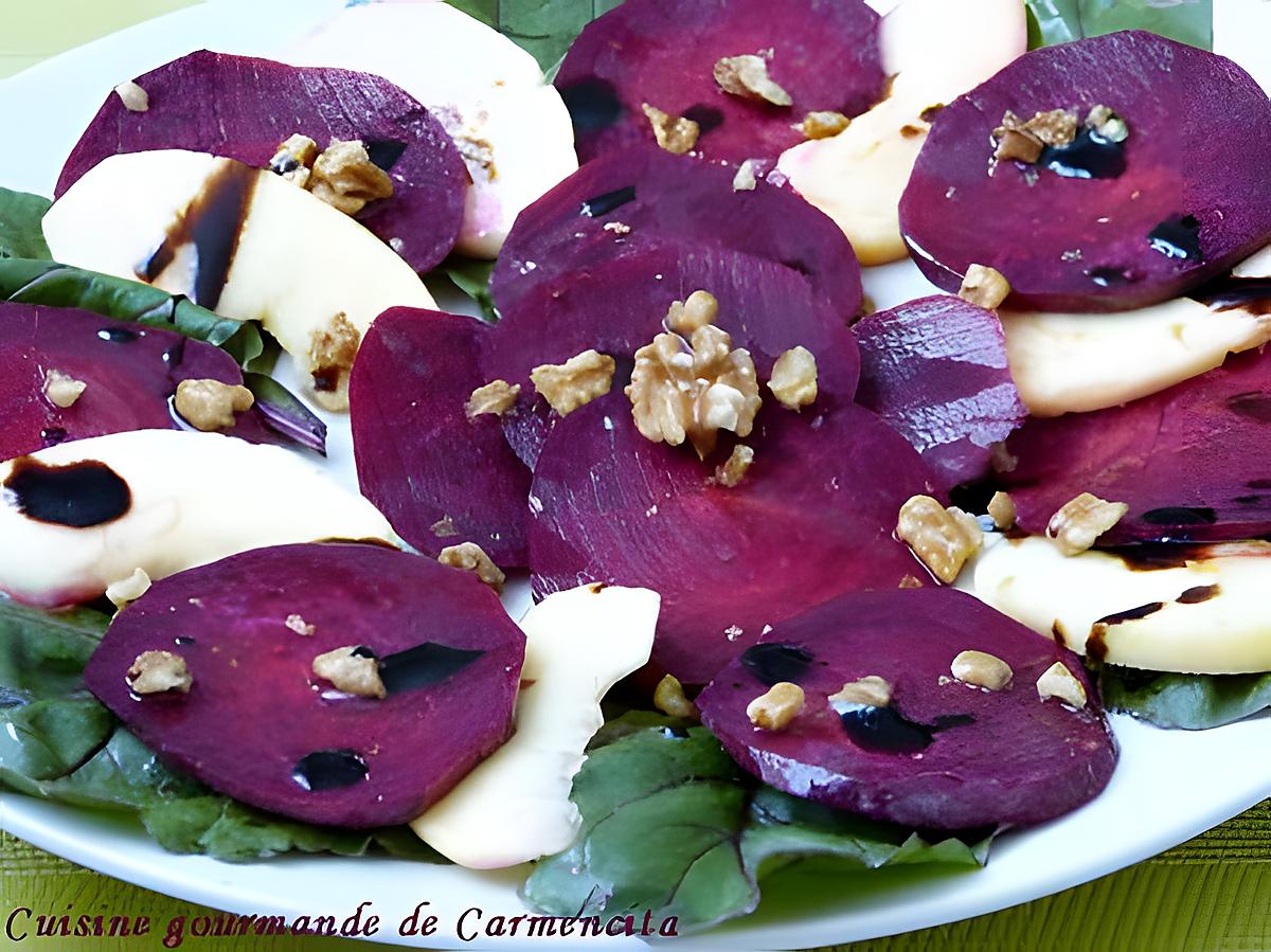 recette Carpaccio de betterave pomme et noix