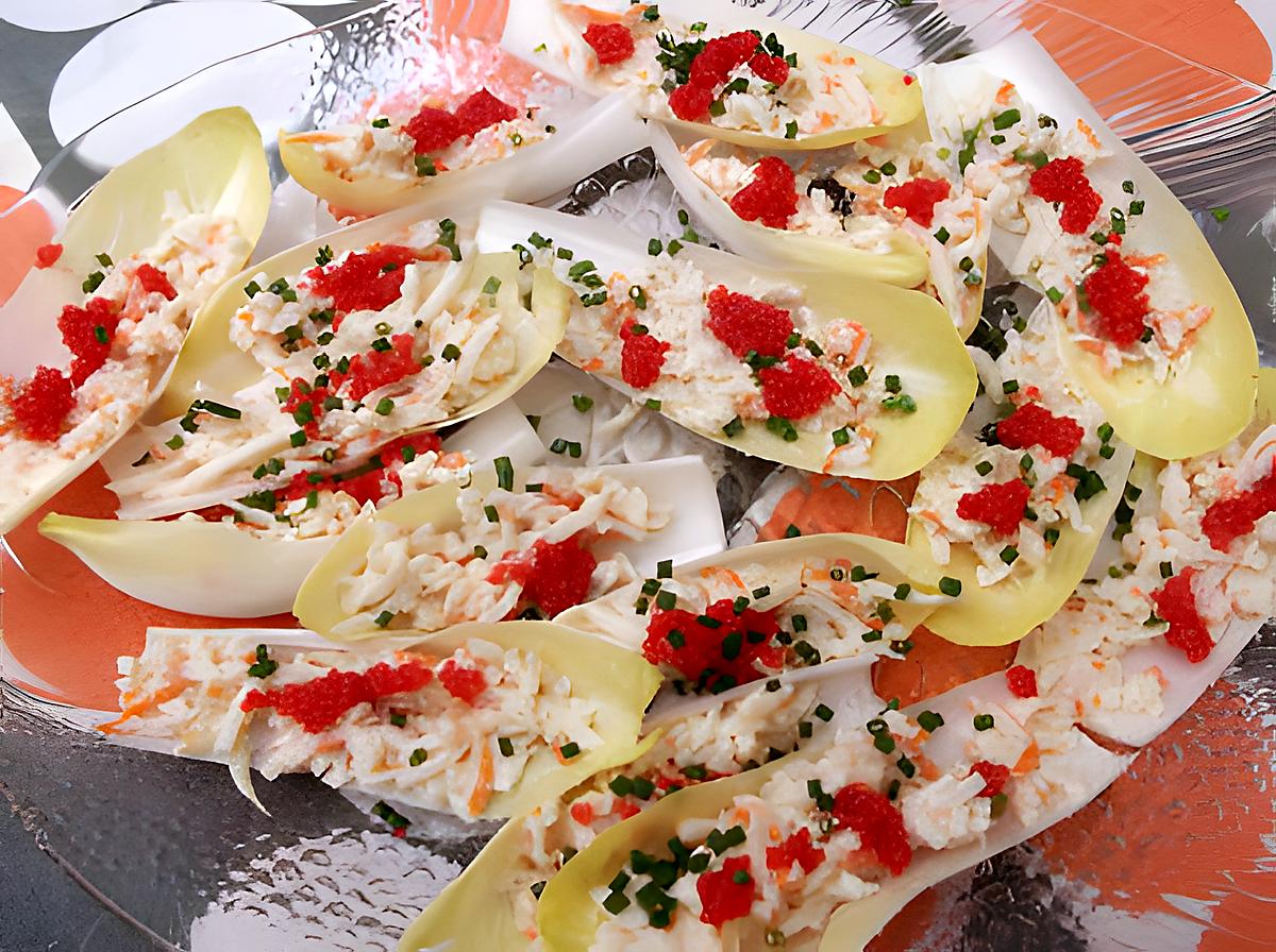 recette Bateaux ou barquettes d'endives