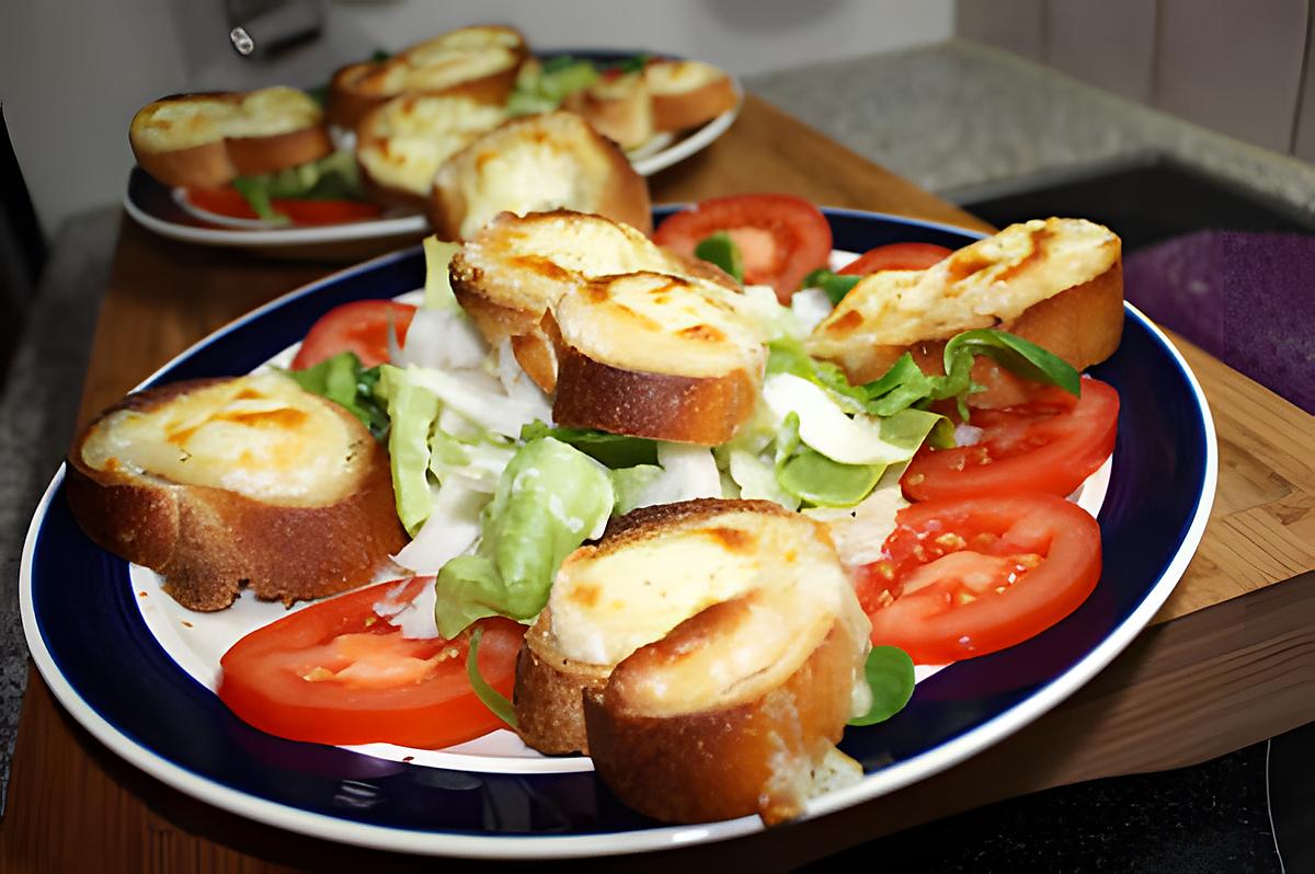 recette Salade de chèvre chaud