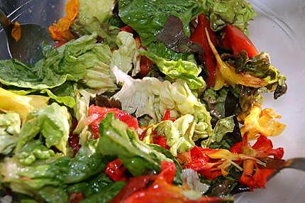 recette Salade de sucrines aux capucines