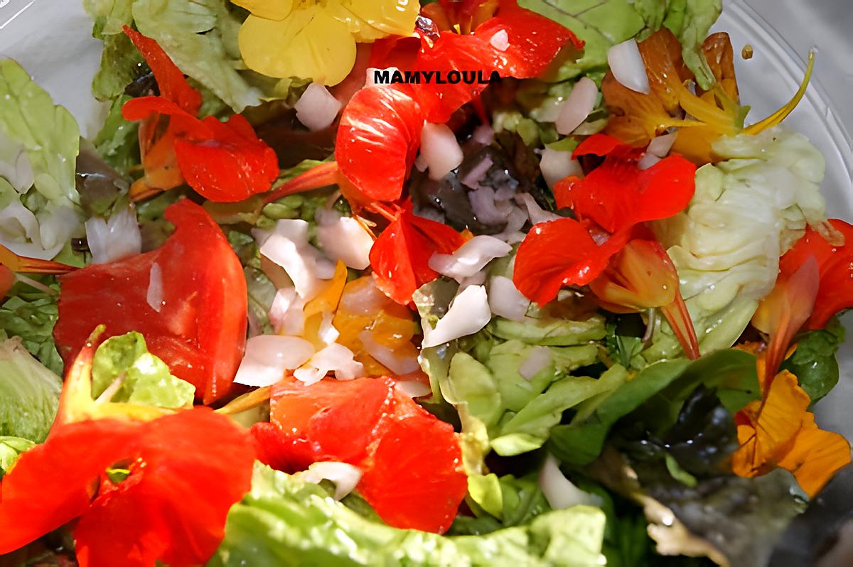 recette Salade de sucrines aux capucines