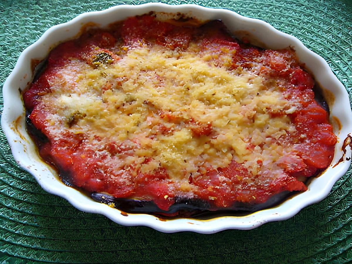 recette Gartin d'aubergines à l'origan et au parmesan