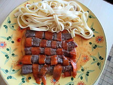 recette Boeuf carottes revisité facon laqué