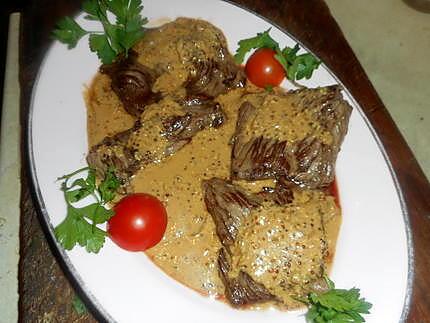 recette Onglets poélés a la moutarde de meaux