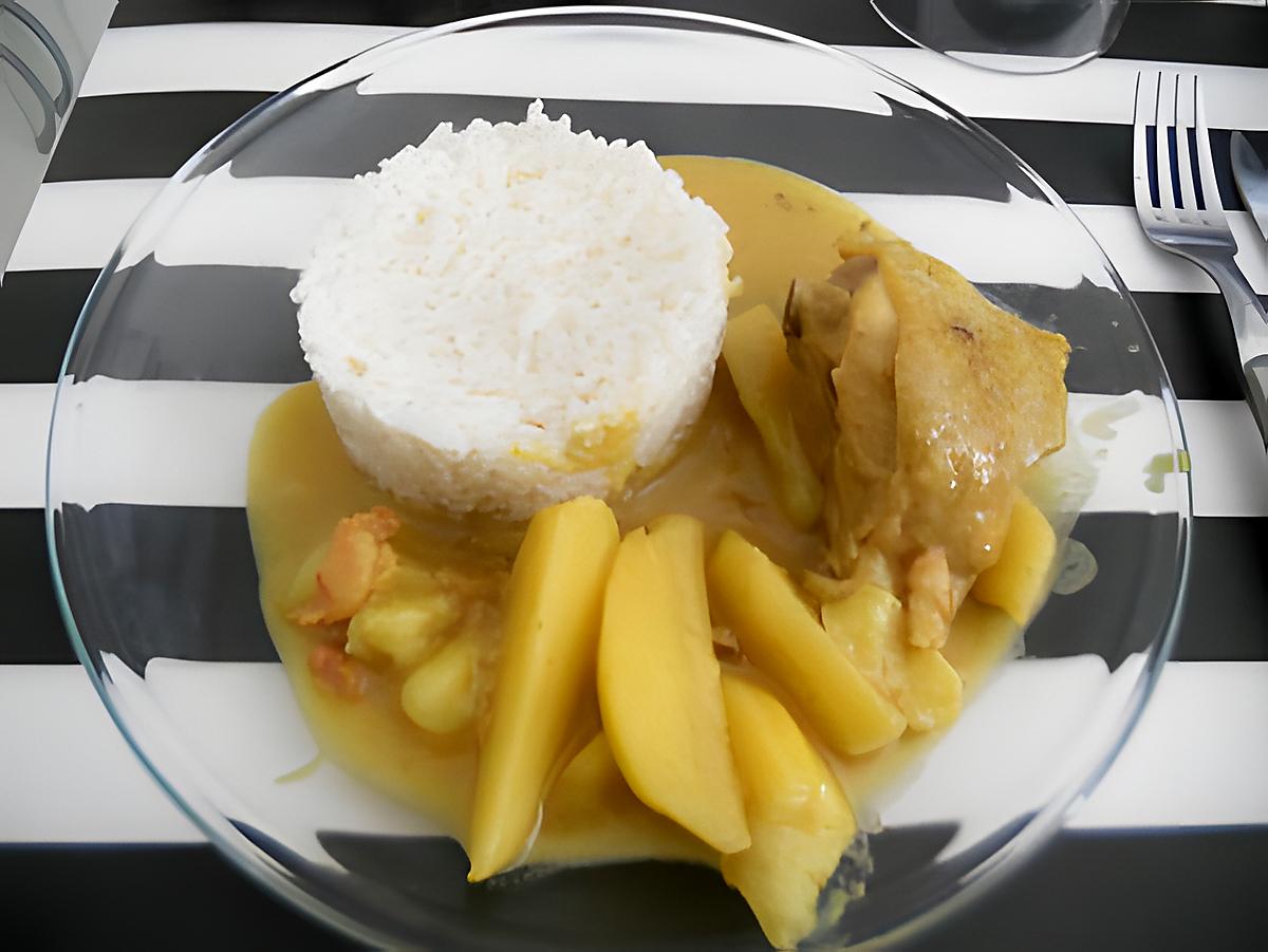 recette Poulet au curry/coco