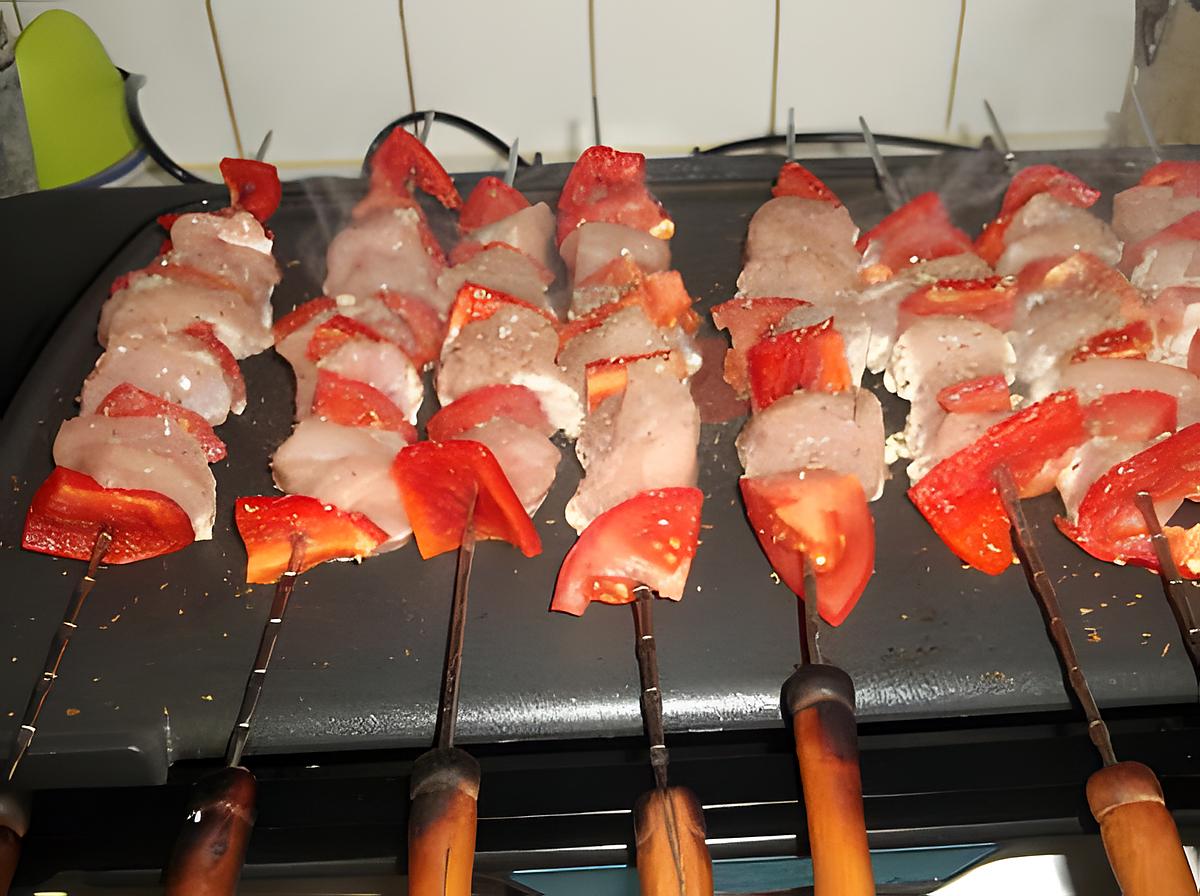 recette Brochettes à la plancha