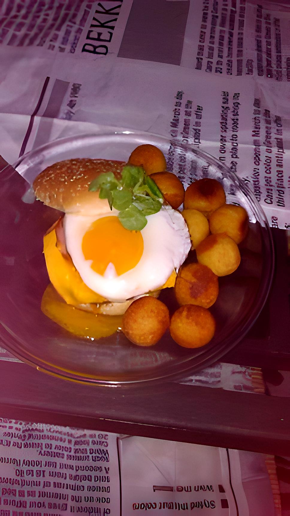 recette The Egg Burger (hamburger bacon oeuf)