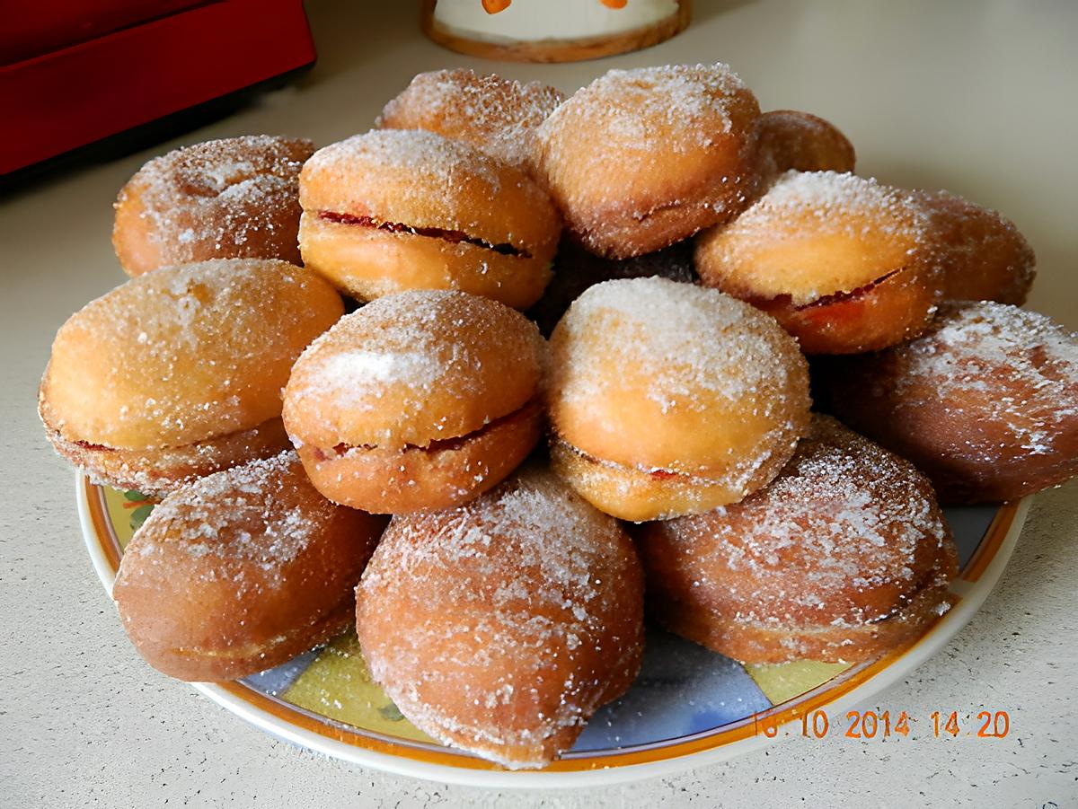 recette Beignets fourrés à la confiture et nutella