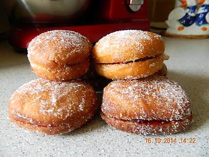 recette Beignets fourrés à la confiture et nutella