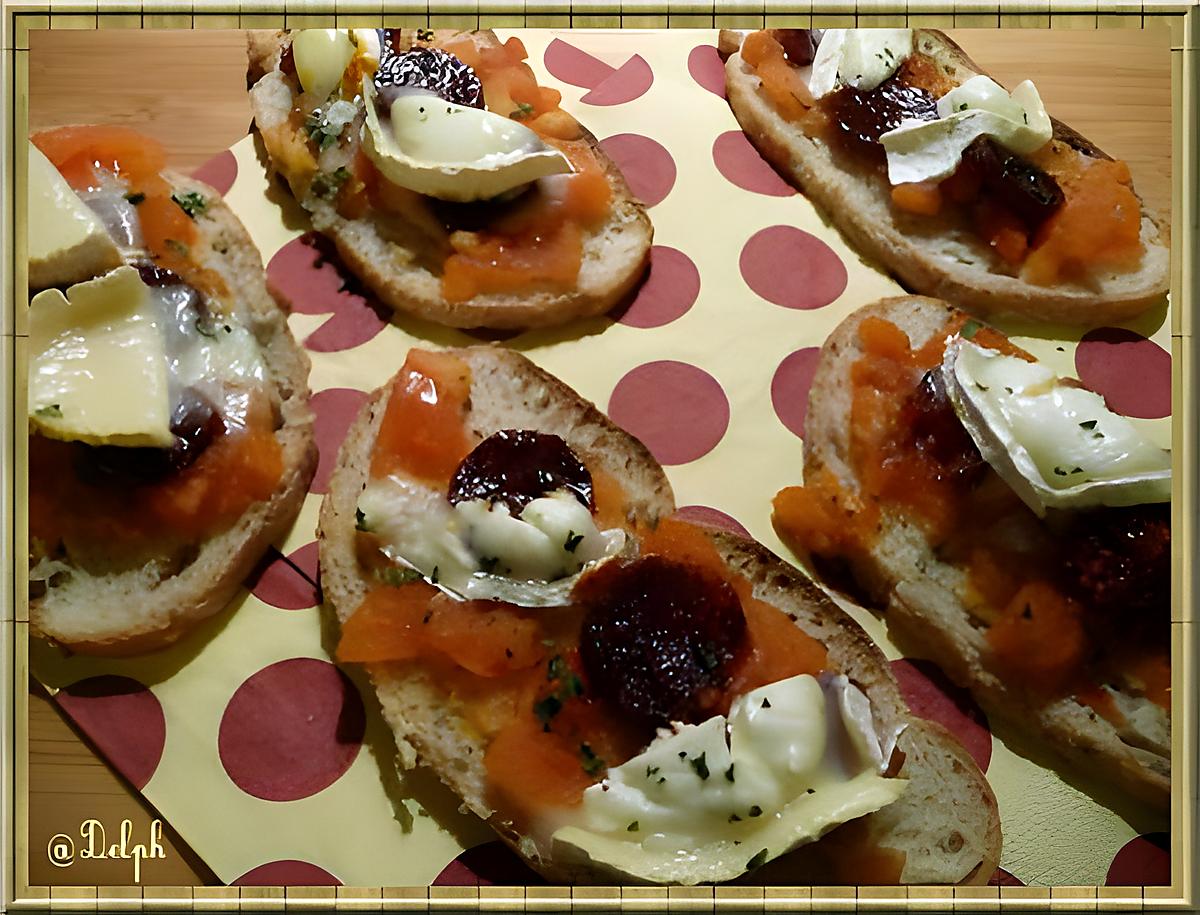 recette Tartines au Chorizo et Chèvre