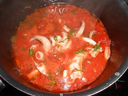 recette SEICHE EN SAUCE