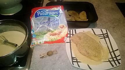 recette gratin de fonds d'artichaut,escalope de poulet panée