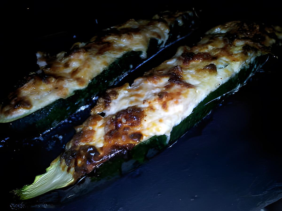 recette Courgettes farcies au saumon