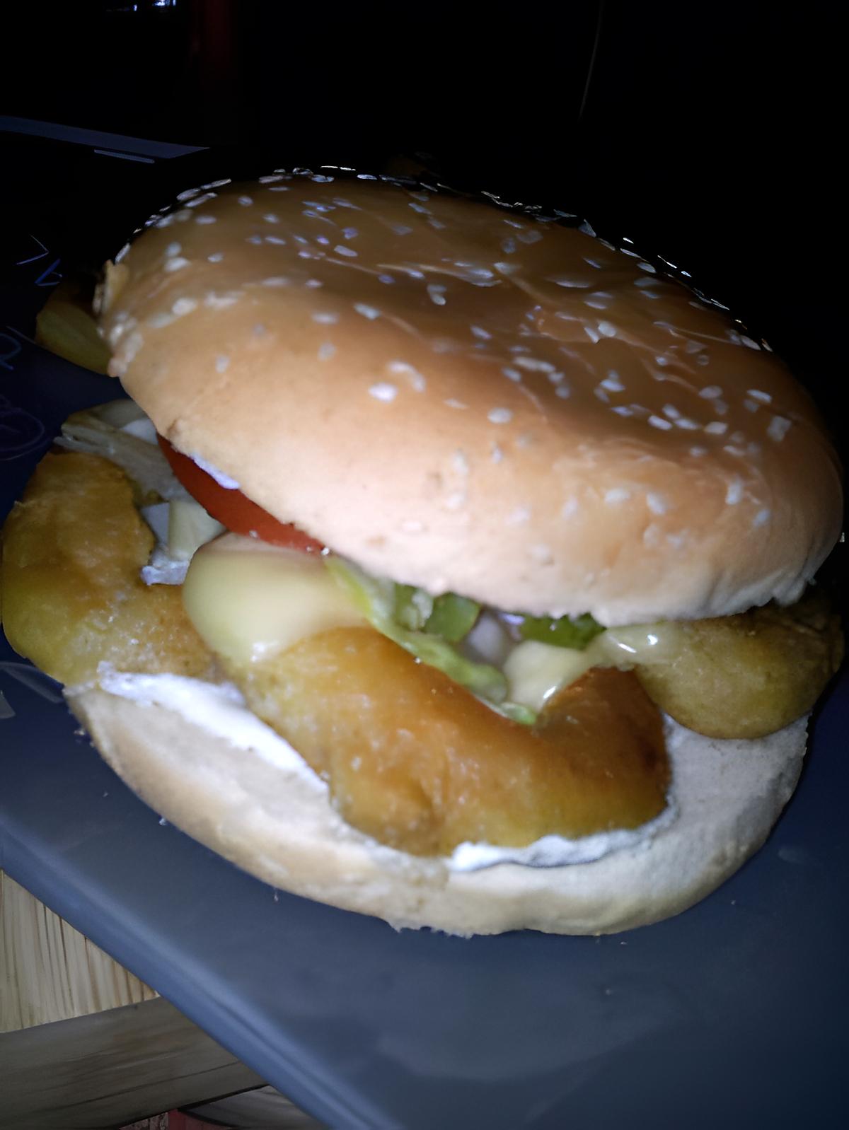 recette Burger au beignets de calamars