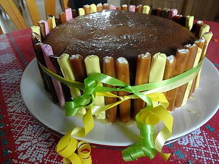 recette gateau multicolore de  CHRISTELLE "pour les 13 ans de THEO