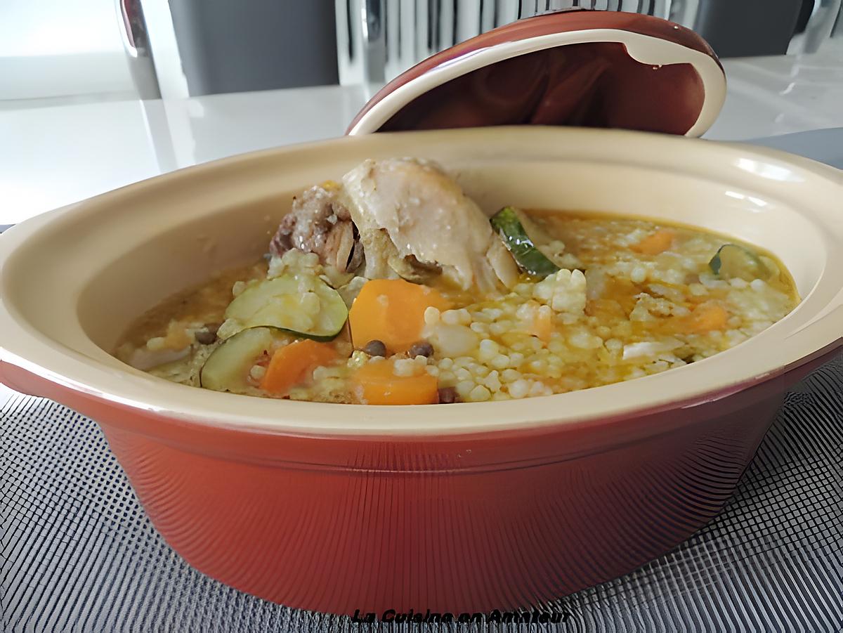 recette Soupe de poulet à l'orge et légumes de les Mille et un délices de  Lexibule