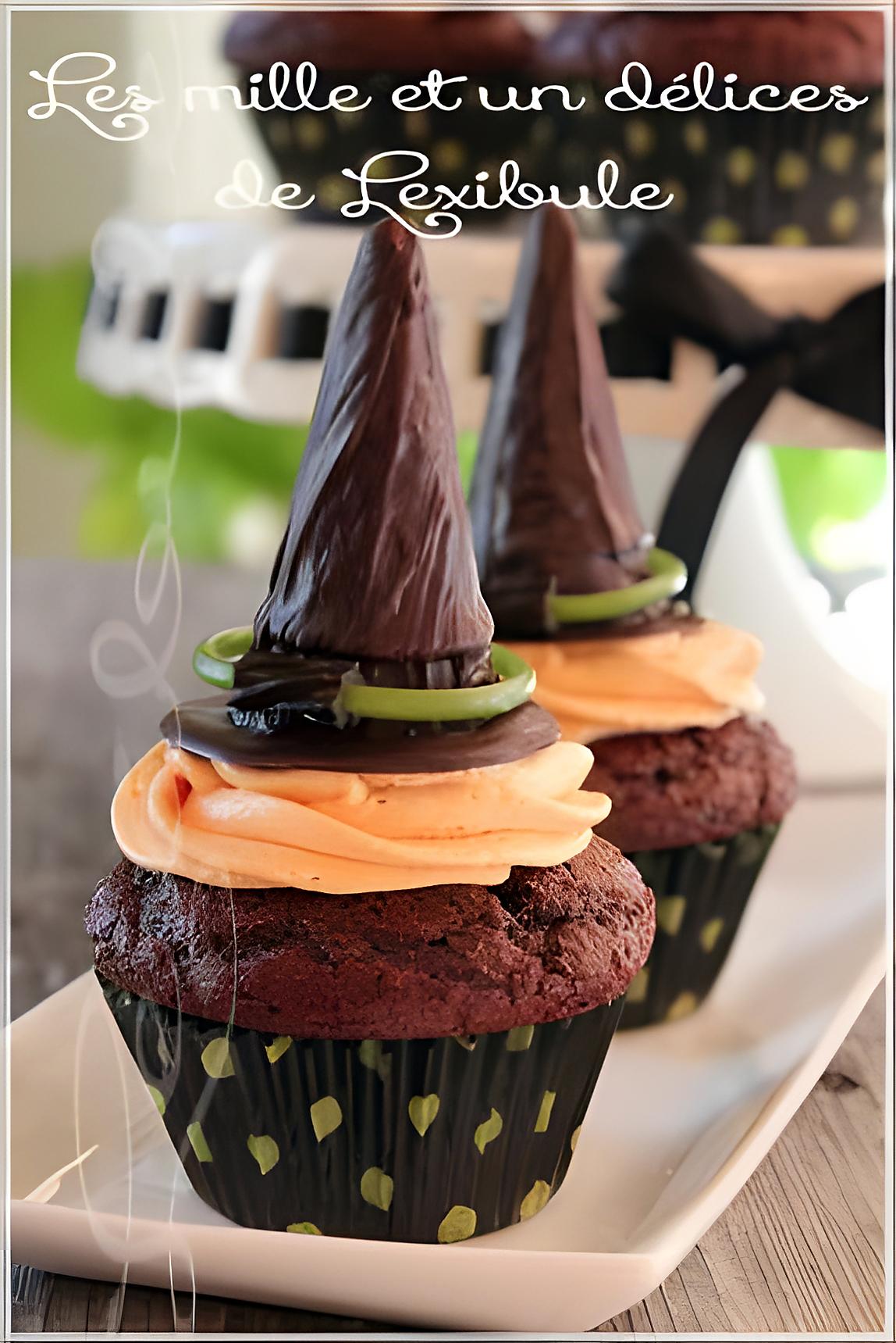 recette ~Cupcakes chapeau de sorcière~