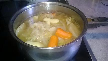 recette suite de la potée ; 2éme recette ,la soupe