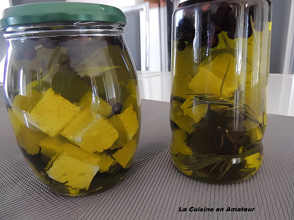 recette Feta aux baies de genévrier marinée dans l'huile d'olive