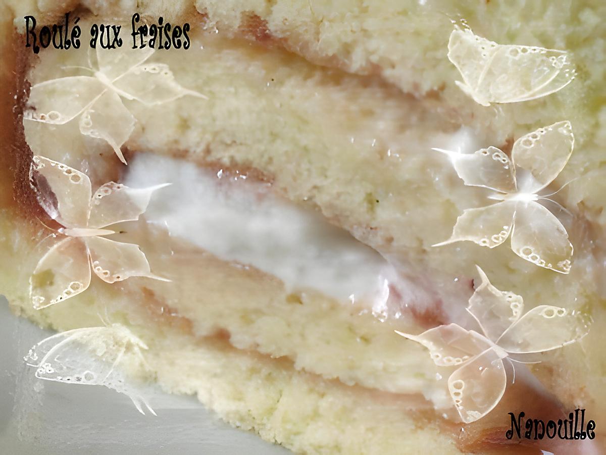 recette Gâteau roulé chantilly confiture de fraise