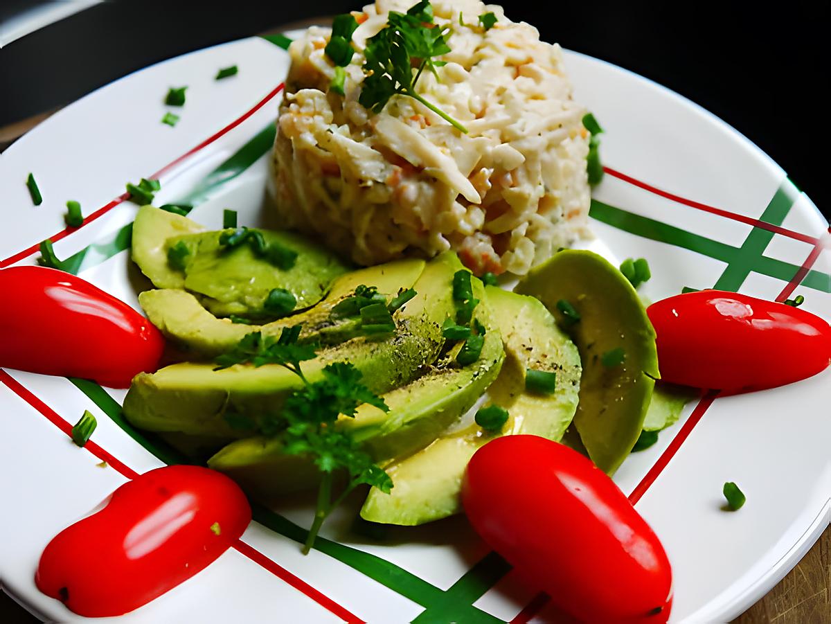 recette Avocat et surimi