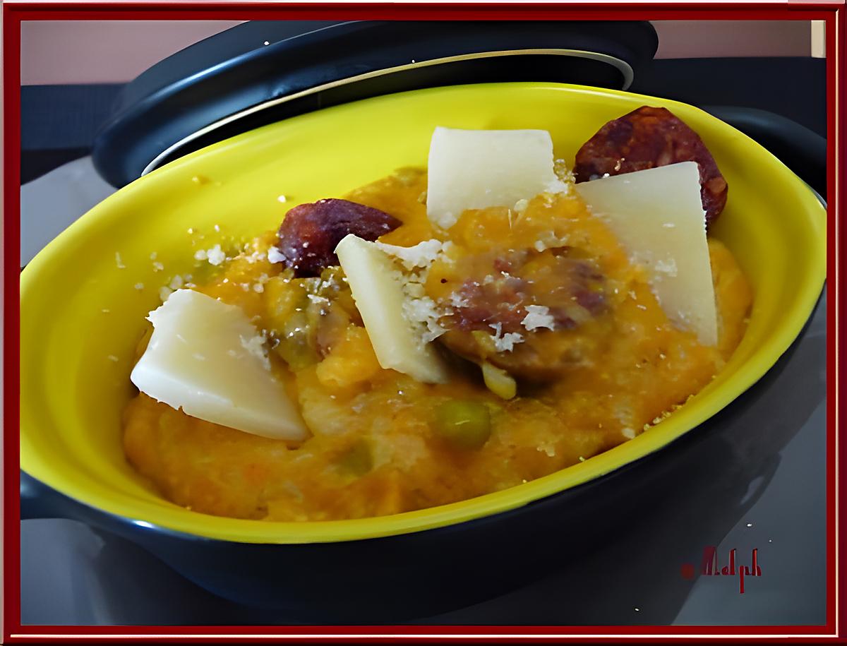 recette Risotto au chorizo et petits pois