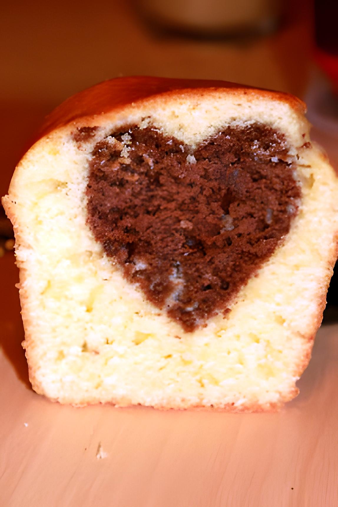 recette Gateau caché: cake au coeur chocolat