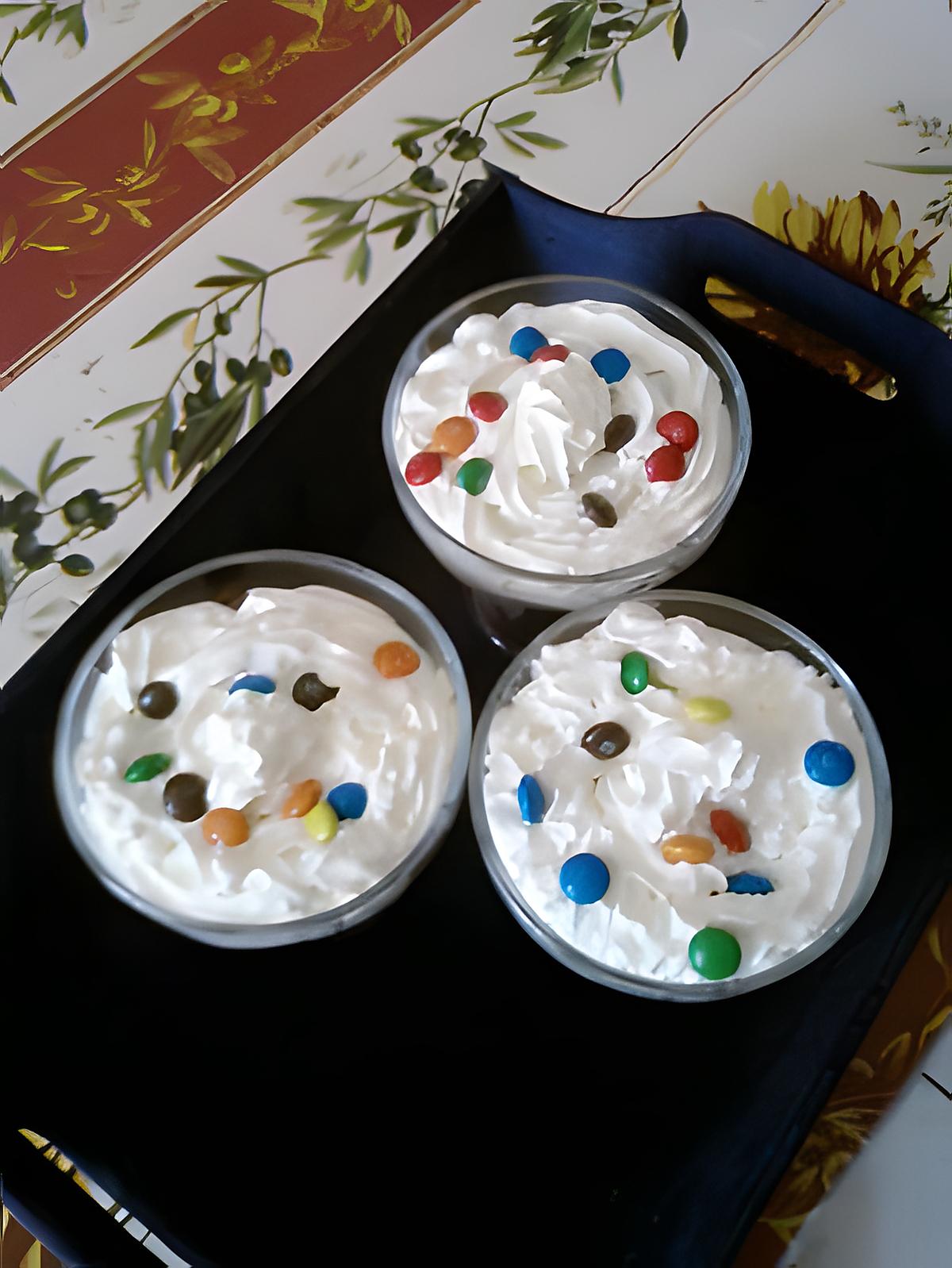 recette MOUSSE AU M&M'S IDEALE POUR LES ENFANTS