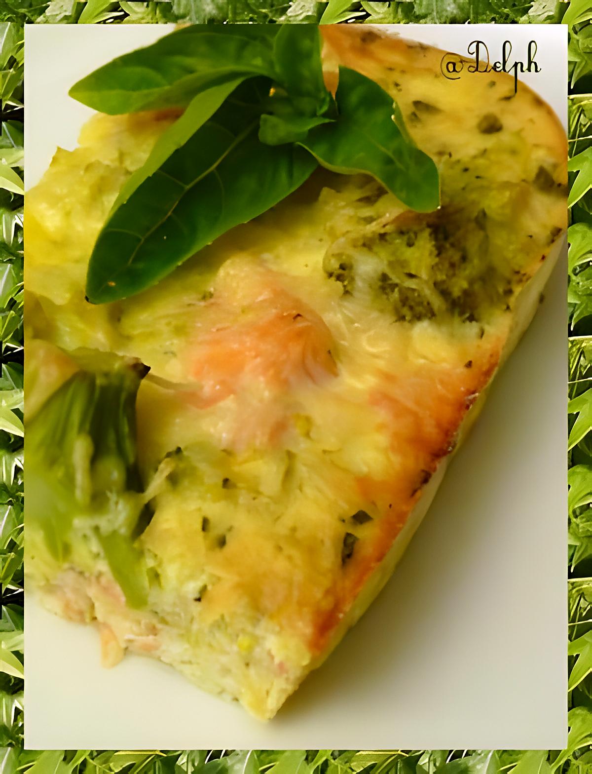 recette Quiche sans pâte Brocolis et Saumon