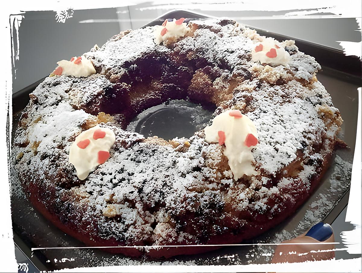 recette couronne orange-chocolat et ses pépites choco