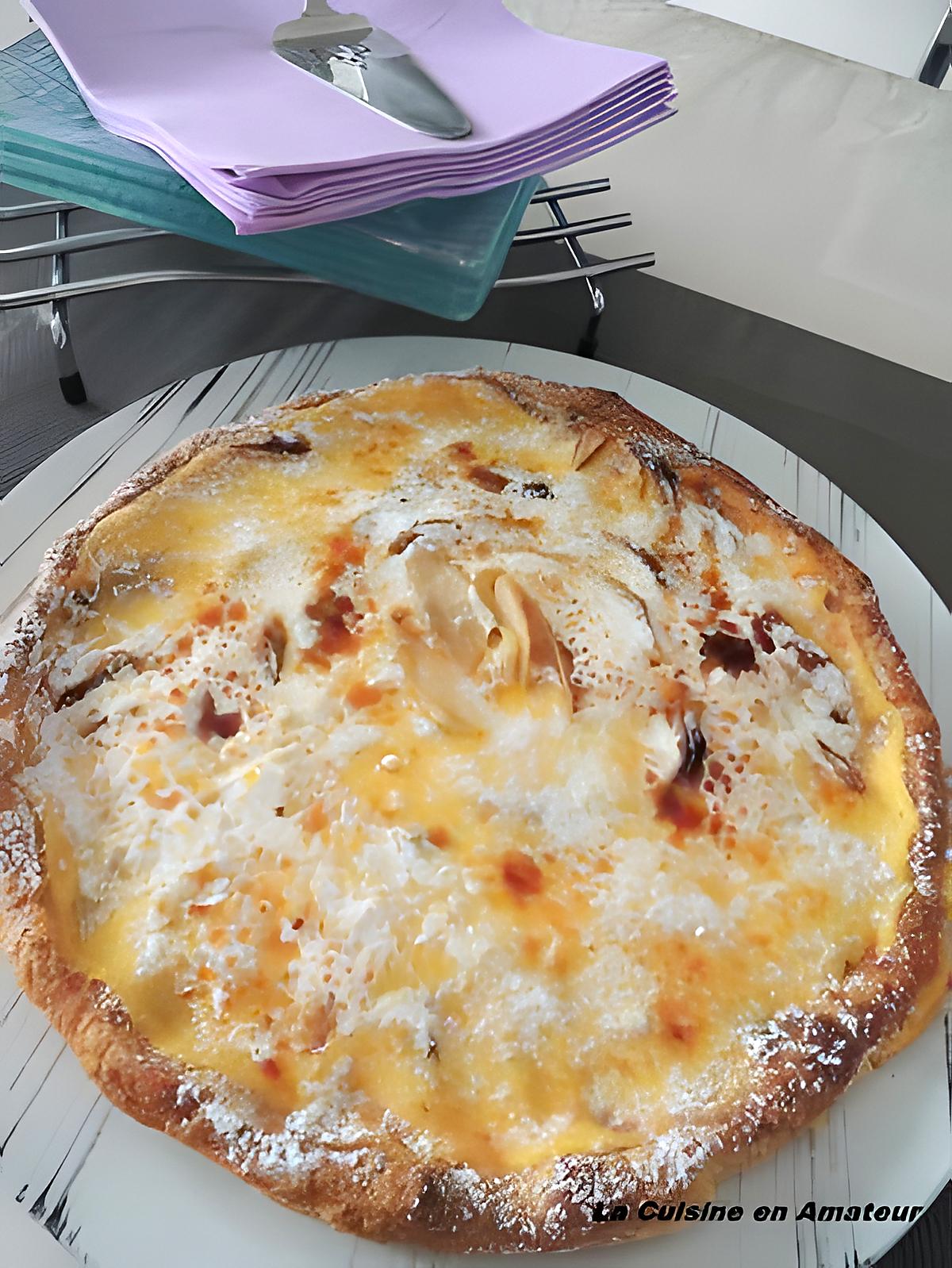 recette Tarte à la crème renversée aux pommes