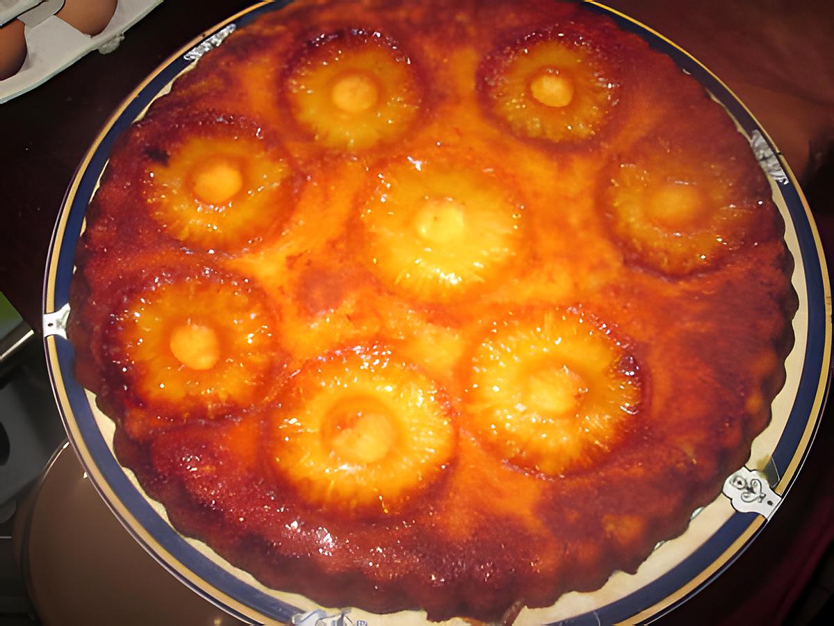 recette gateau ananas,   poires ,caramélisés