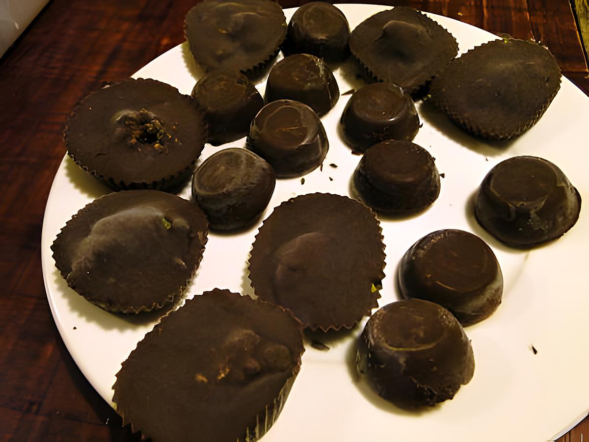 recette Petits chocolats aux pistaches (dans des moules à mini-muffins)
