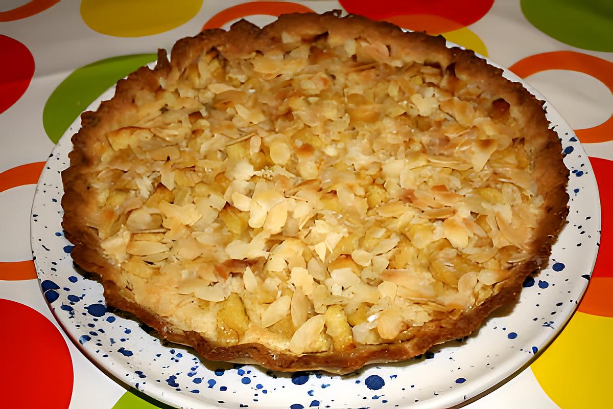 recette Tarte sablée aux pommes et aux amandes