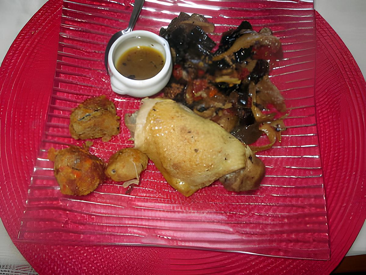 recette assiette,,,  bouchées aux carottes  p de terre, comté  de nathalie  une cuisine pour voozenoo  et reste de poulet,  champignons noirs