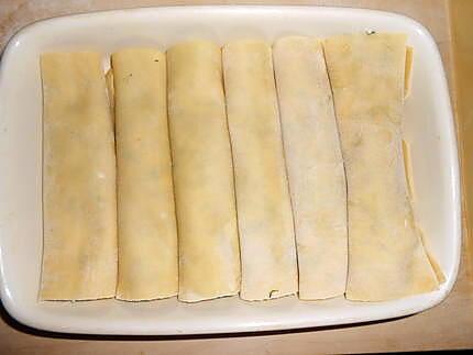 recette CANNELLONI RICOTTA BLETTE GRATINES