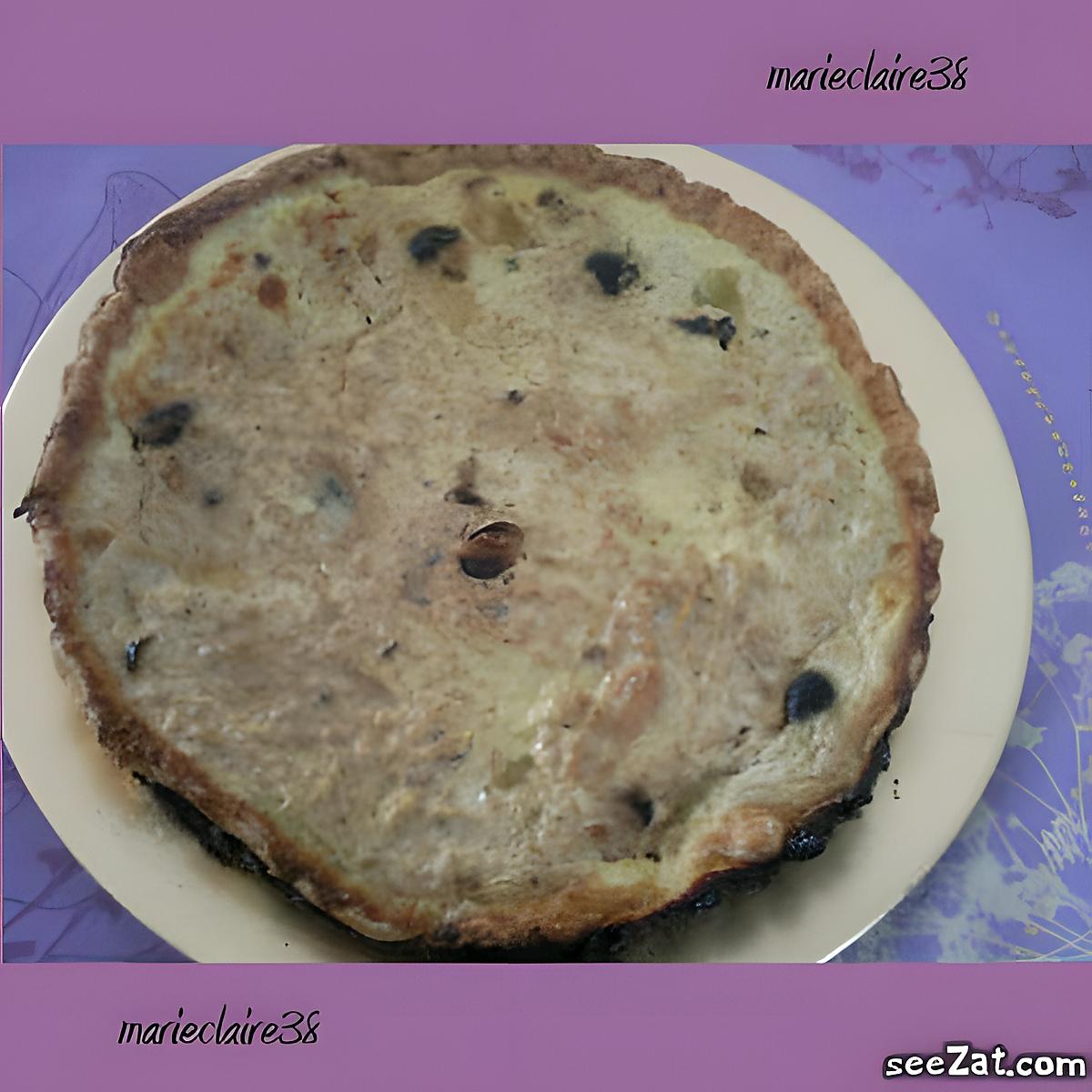 recette quiche thon,mozarelle,olives noire