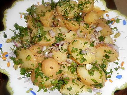 recette Salade de pommes de terre tiède