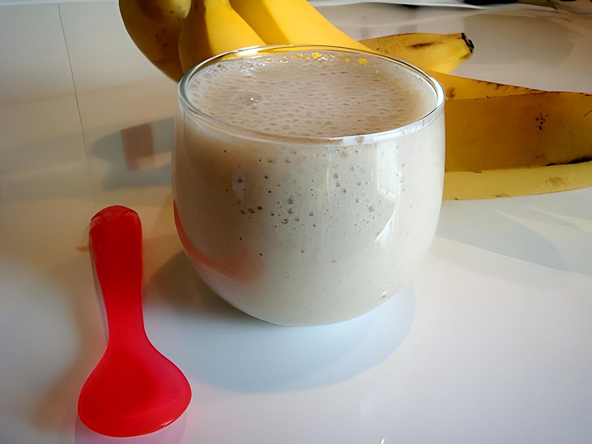 recette Lait banane, litchi, pomme,canelle on ne peut pas faire plus simple mais c'est trop bon