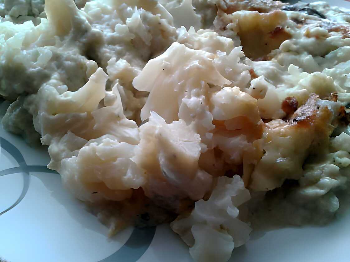 Recette de Gratin de choux fleur au bleu