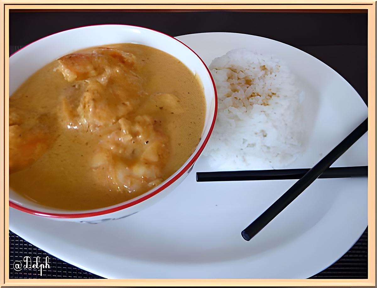 recette Gambas au curry