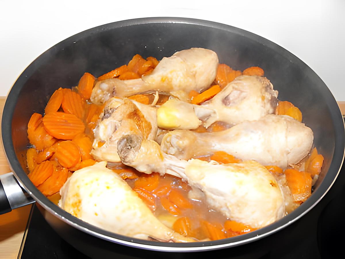 recette POULET AUX CAROTTES ET GINGEMBRE