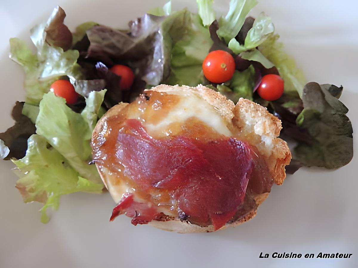 recette Bruschetta confit d'oignon, mozzarella et coppa