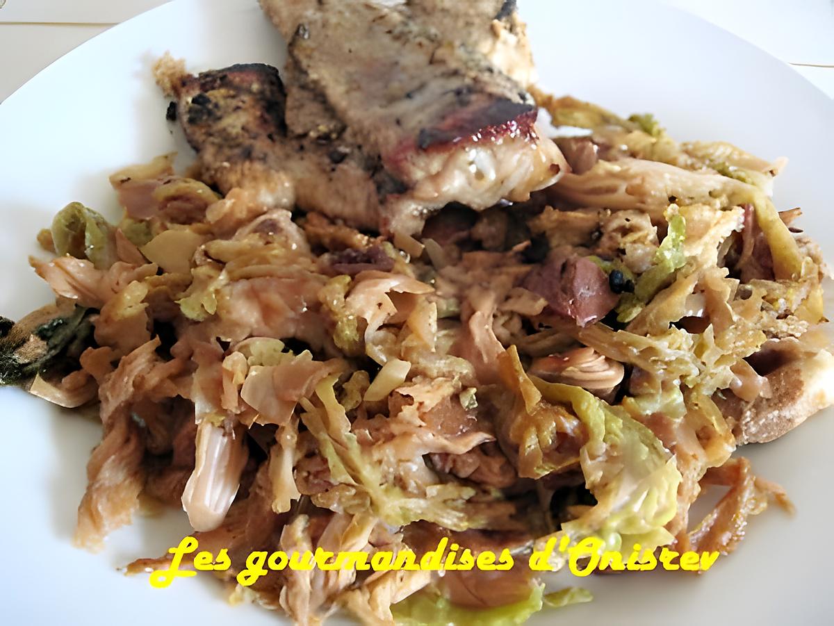 recette Chou braisé aux lardons