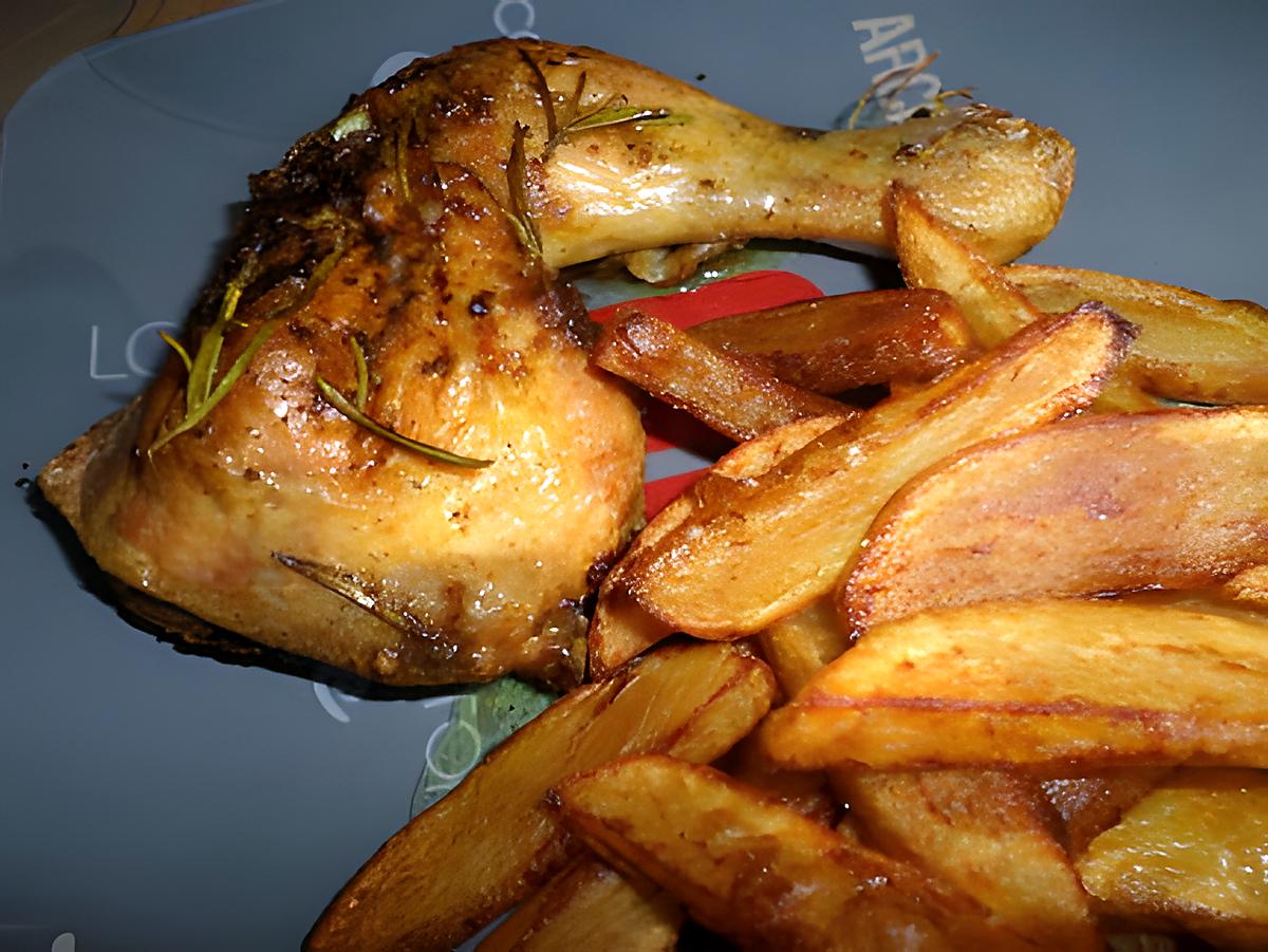 recette Cuisse de poulet rôti au miel et romarin