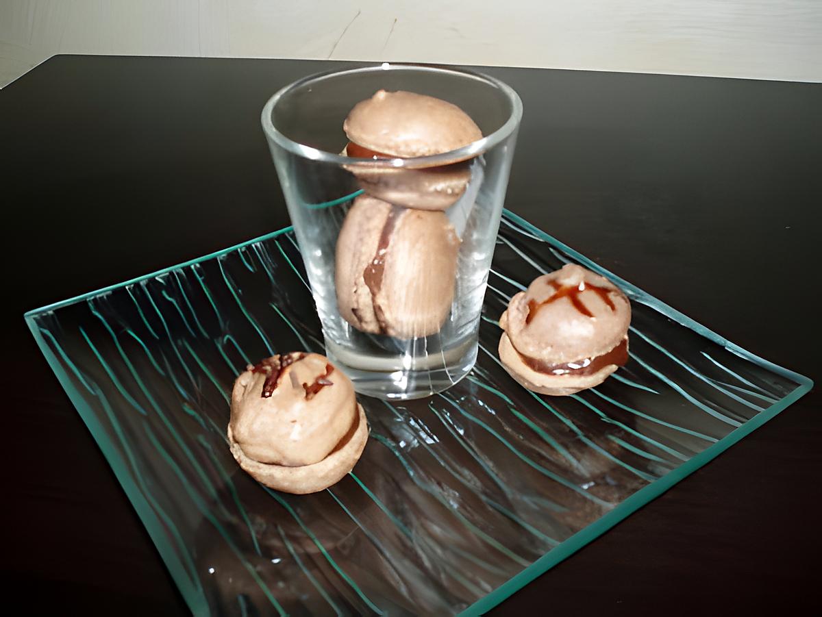 recette Macarons chocolat & caramel