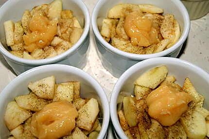 recette pommes à la crème de citron et grand marnier
