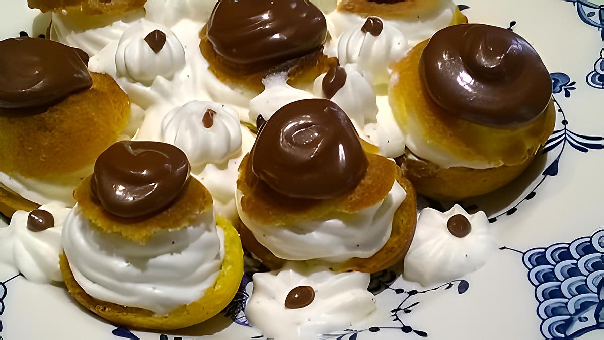 recette chouquette à la chantilly /chocolat