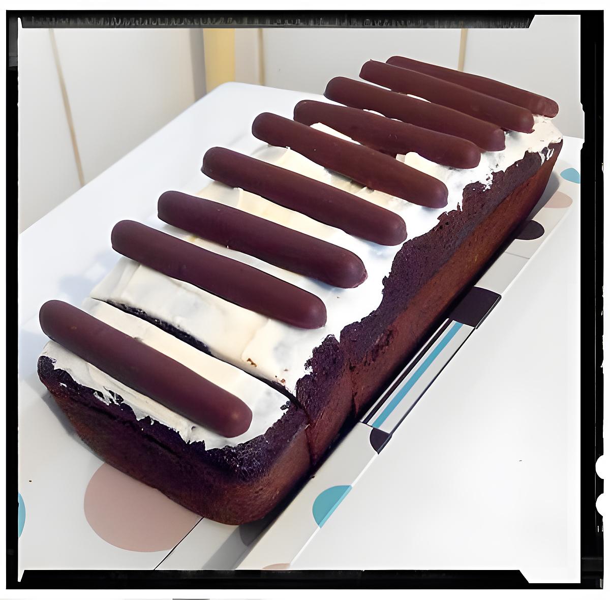 recette piano cake choco-poire